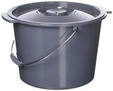 Bedside Commode Replacement Bucket with Lid and Handle Holds Upto 12 Quarts