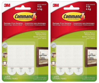 Command™ Medium Picture Hanging Strips 17201-CIS, White, 4 Sets | Slovenija - View #6