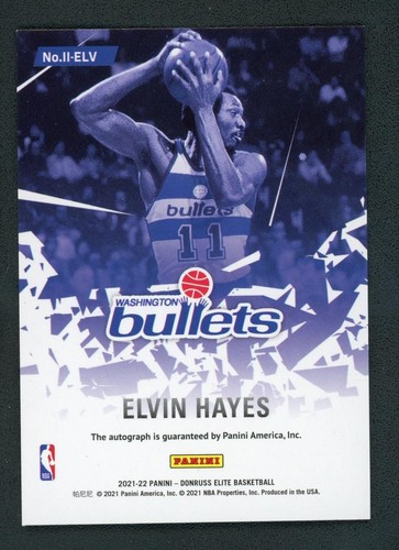 2021-22 ELVIN HAYES AUTO PANINI DONRUSS ELITE IMPACT IMPRESSIONS AUTOGRAPHS - 第 2/2 張圖片