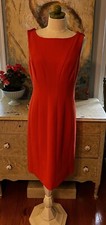 Tory Burch Orange Wool Blend Gold Button Fitted Sheath Dress-12
