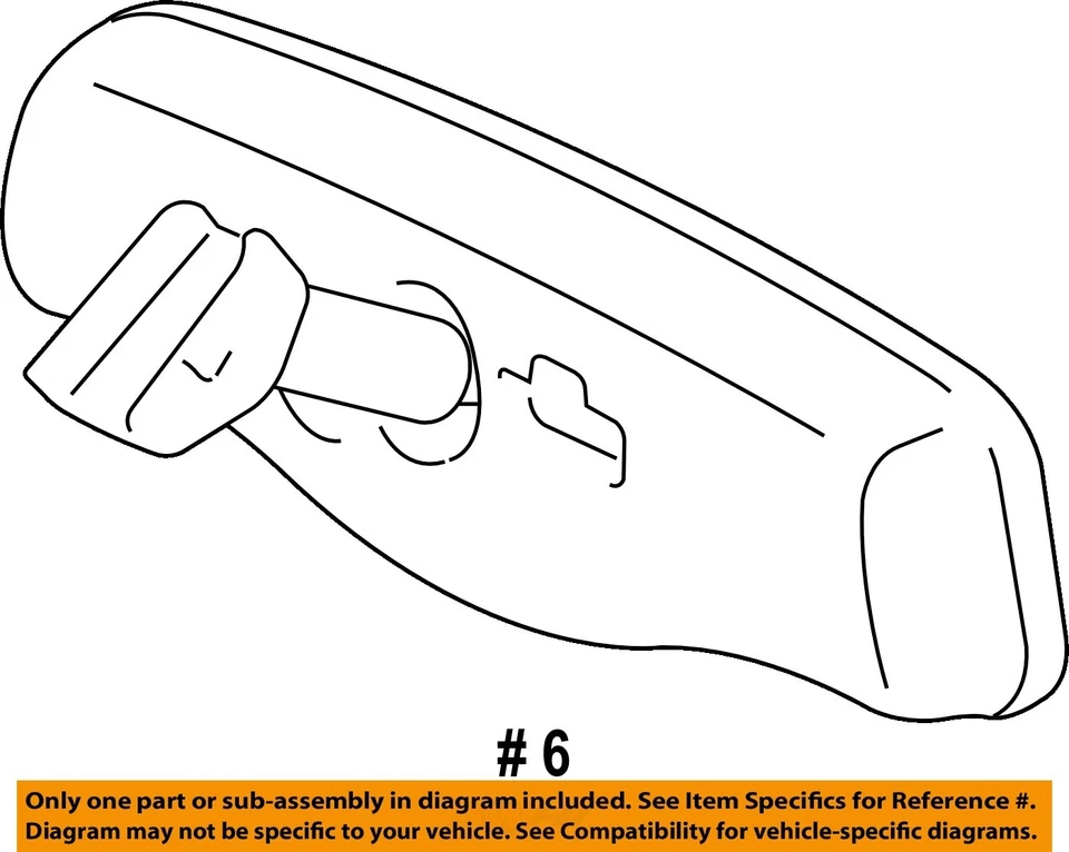Б/у переднее центральное внутреннее зеркало заднего вида подходит: 2007 Toyota Highlander pre-cra - Изображение 4 из 4