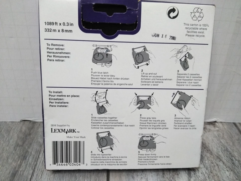IBM EasyStrike Superior Write Correctable Ribbon  No. 1380999 By Lexmark - Image 3 of 4