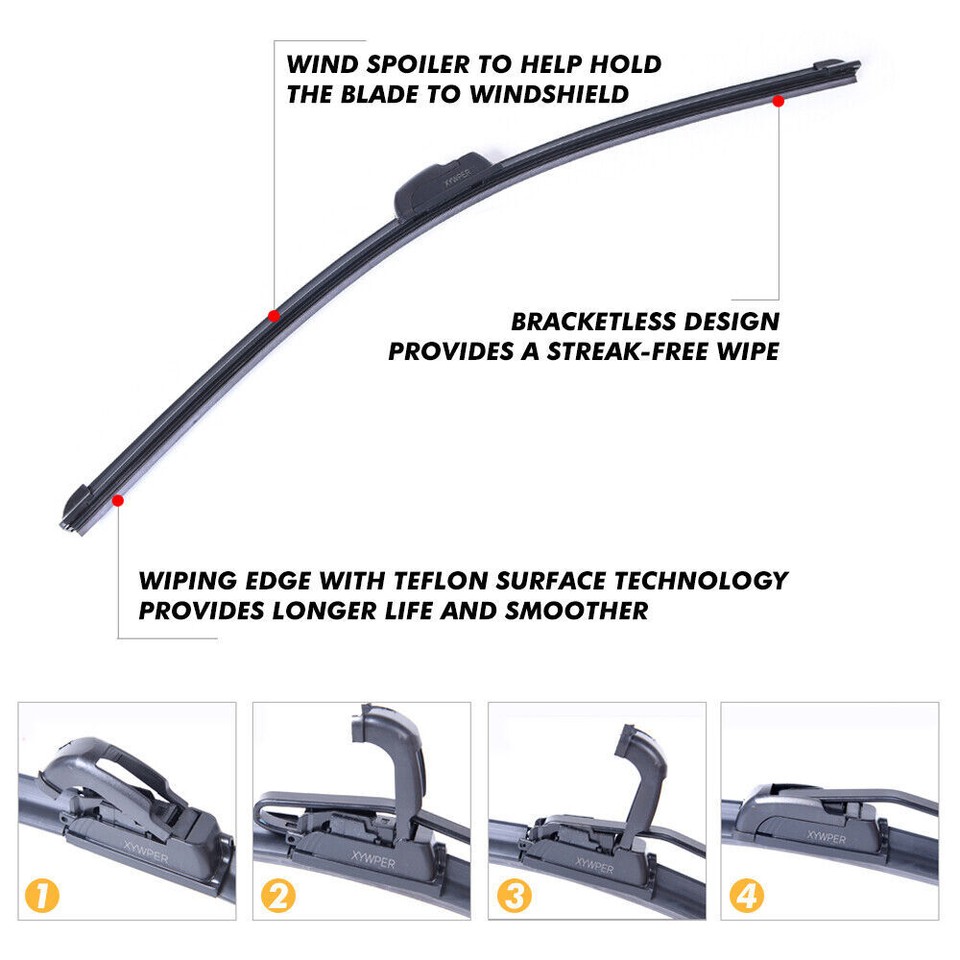 All Season Wiper Blades size 24" & 18" Windshield Front Right & Left