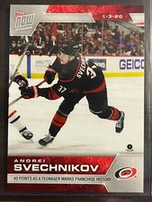 2019-20 Topps Now NHL Sticker #125 Andrei Svechnikov Carolina Hurricanes RC