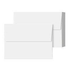 A7 White Self Seal Envelopes, 5 1/4 x 7 1/4, 28lb Bond/70lb Text, 100 Per Pack