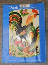 Vintage ROOSTER Meyercord Decals for a Colorful Home Kitchen Decor Unopened