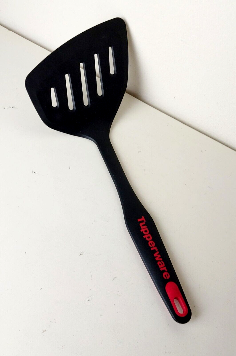 Tupperware Black Nylon Angled Extra Wide Spatula Flipper Hard