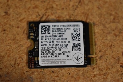 Samsung PM991 256gb 2230 NVMe SSD MZ-9LQ256A MZ9LQ256HAJD-000D1