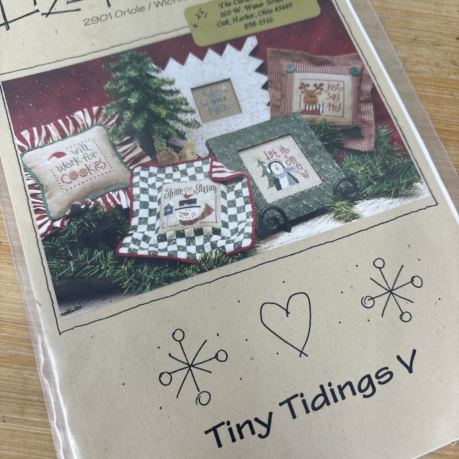 Lizzie Kate Tiny Tidings III 062 Cat Moose Sheep Cross Stitch Pattern