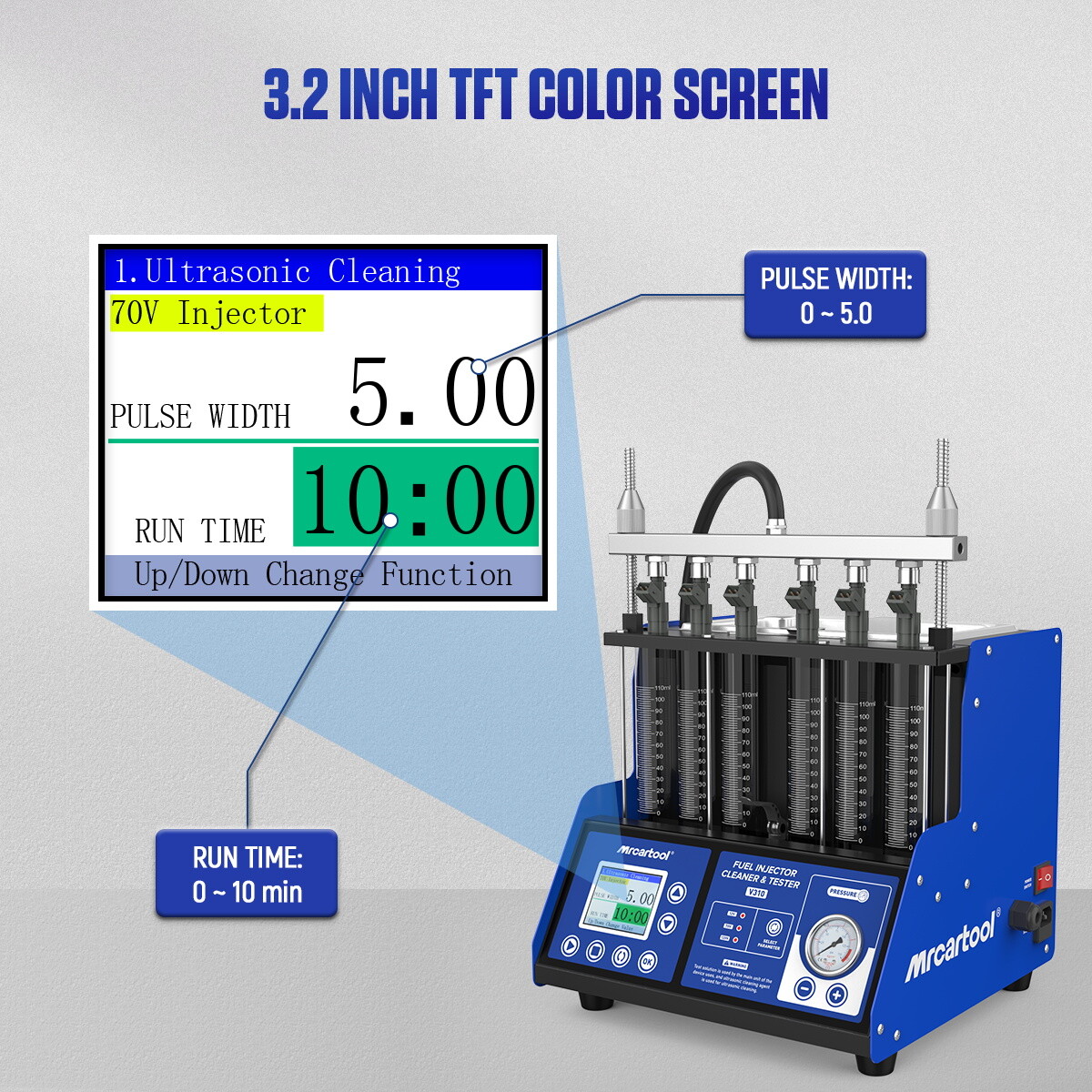 Ultrasonic Fuel Injector Cleaner Tester GDI/EFI/FSI Injector Cleaning Machine