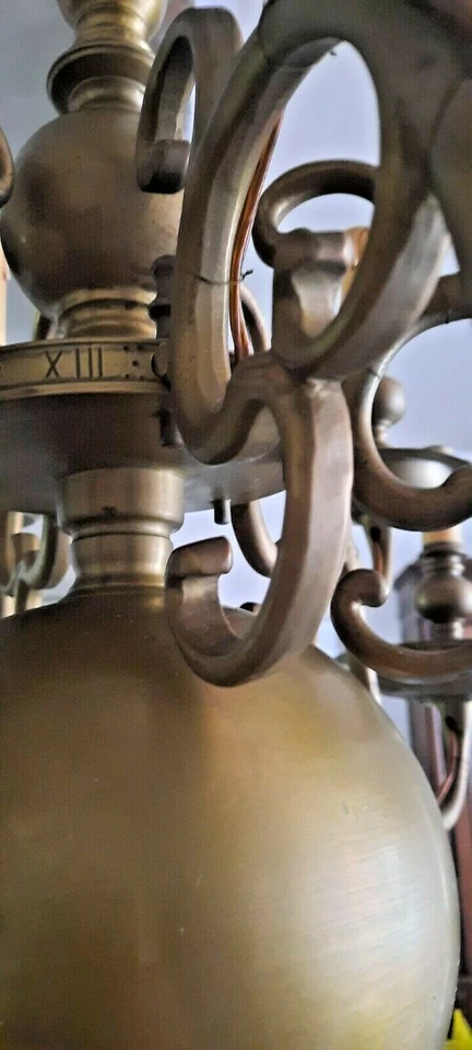 Lámpara de araña holandesa antigua Flemisch Foto 4 de 4