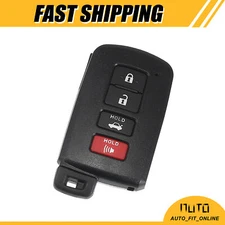 4 Button Remote Control Key Case Shell Single Custom for Toyota RAV4 2012-2015