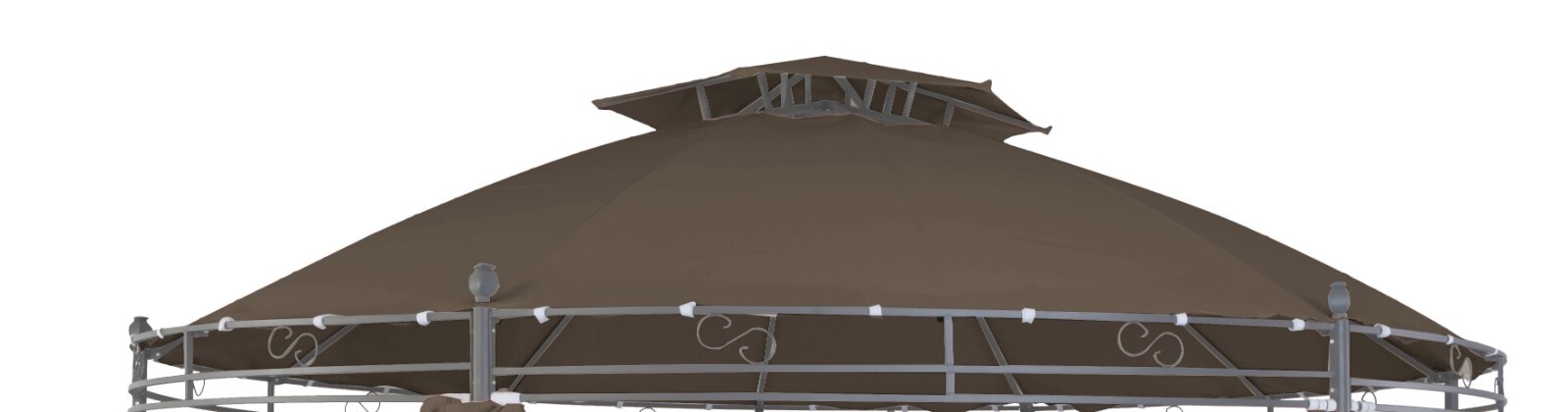 Ersatzdach für Gartenpavillon Pavillon rund Ø 350cm Ersatz Dach