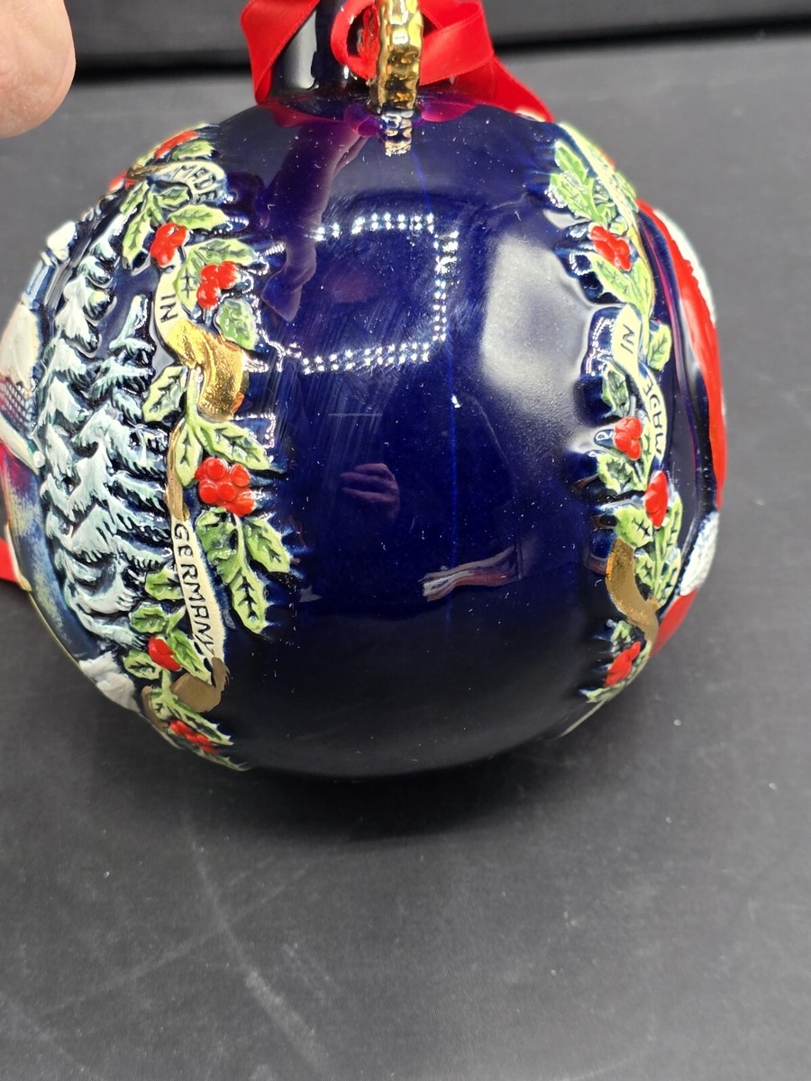 King Werk Hand Painted Ceramic Ornament Silent Night Austrian