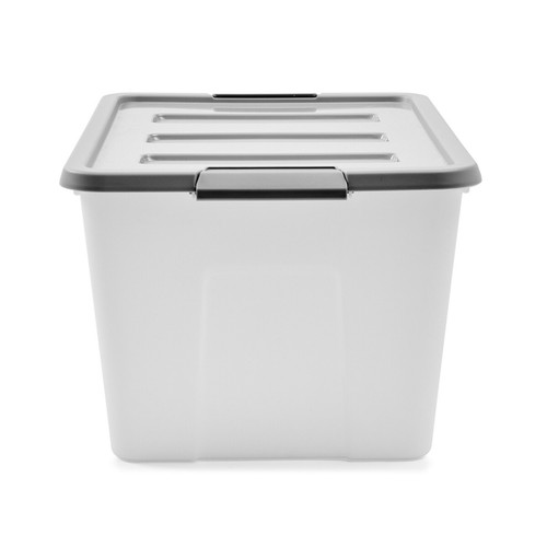 Large Storage Box Heavy Duty Plastic Tubs Stackable Lid Organiser Containers Box - Picture 19 of 54