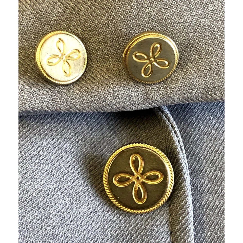 2 Pc 70's Johnny Carson Sport Coat MOD Jacket GOLD Btn Patch Pocket Blazer Vest - Image 4 of 4