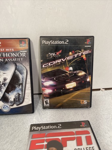 Playstation 2 Lot Of 5 With Manual Except Espn Medal Of Honor Corvette Ford - Picture 4 of 6