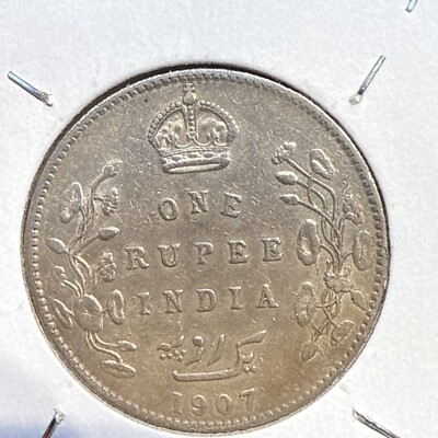 BRITISH INDIA 1907 EDWARD VII ONE RUPEE BEAUTIFUL SILVER COIN | eBay