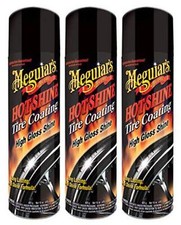 Meguiar's G13815 Hot Shine High Gloss Tire Coating - 15 Oz Spray Can (3 Packs)