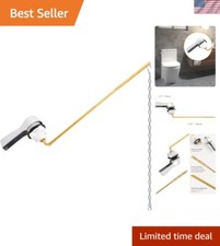 Effortless Flushing with Chrome Brass Lever   Ideal for Most Front-Mount Toilets