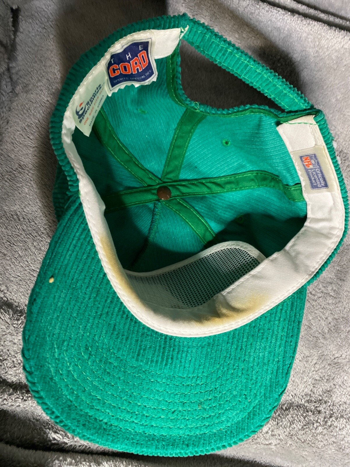 Vintage NY Jets Script Sports Specialties “The Cord” Corduroy Cap Hat
