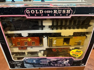 BRIGHT G SCALE GOLD RUSH EXPRESS #186 MODEL TRAIN SET IN BOX - Pre owned Nontest