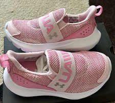 Under Armour Surge 3 Slip-On Pink Girls Shoes Size 11 NIB