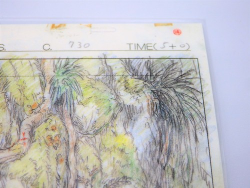 Studio Ghibli Princess Mononoke Double Postcard Original Picture Art Cel Layout - Picture 11 of 14
