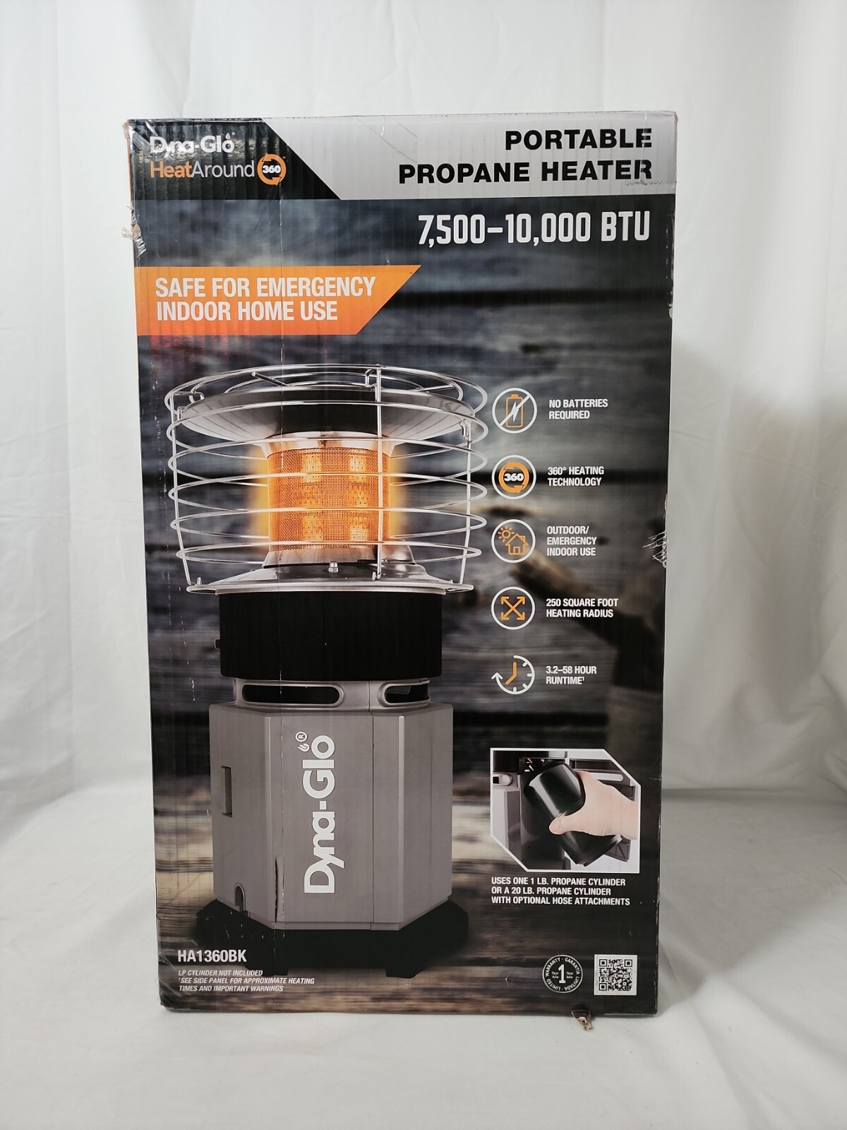 Dyna-Glo10K BTU HeatAround 360 Portable Propane Heater in Black HA1360BK  872076006824 | eBay