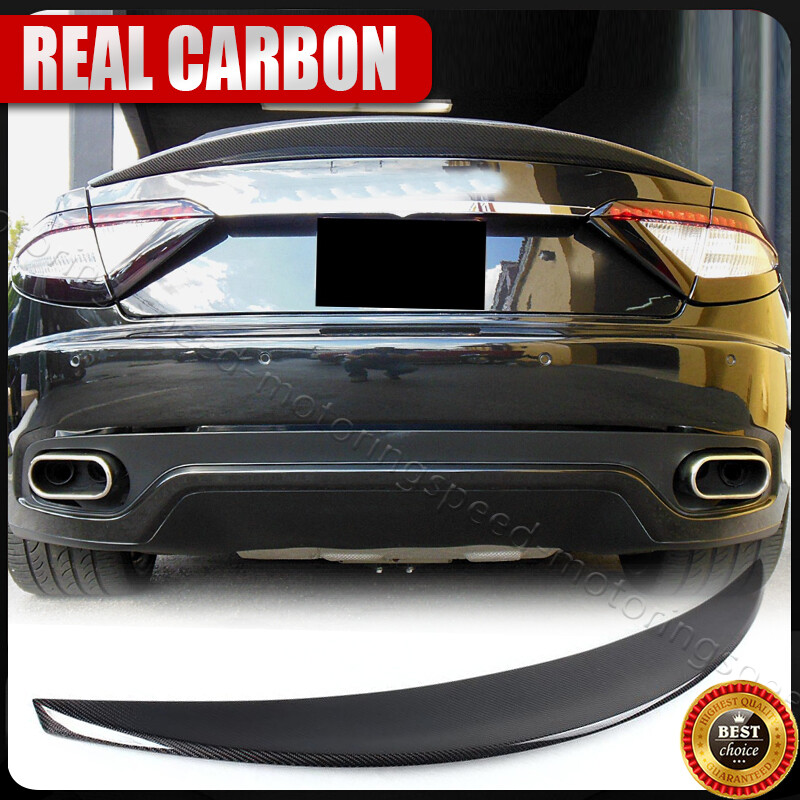 For Maserati GranTurismo Coupe 2012-14 REAL CARBON Fiber Rear Trunk Spoiler Wing
