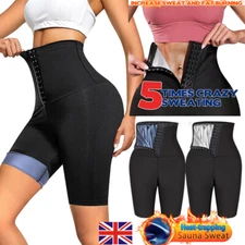 Sauna Suit for Women Sweat Shorts Pants Trousers Thermal Heat-trapping Capris UK