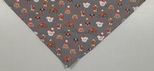 Buster Brown Dog Bandana, Scarf, Tie On, Christmas, Dogs, Hats, Bows, Gray, M