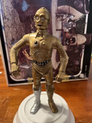 1993 Hasbro Disney Lucas Star Wars C3PO Silver Leg A New Hope Movie Statue  630509498116|