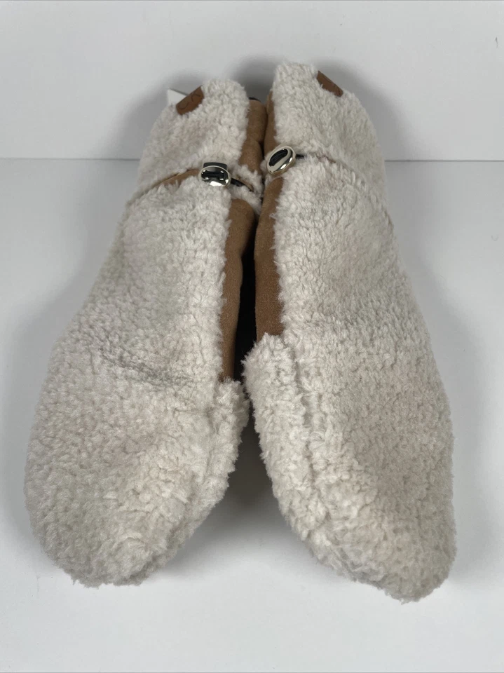 CALVIN KLEIN One Size Faux Shearling & Faux Suede with CK Logo Mittens New - Image 2 of 4