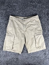 VTG Y2K Nike Blue Tag Khaki Tan Cargo Shorts Mens Size 34 Cotton Blend