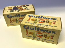 Vintage 2 Gulf Wax 1 lb Household Paraffin Wax for Canning Candle Making 7 Cakes