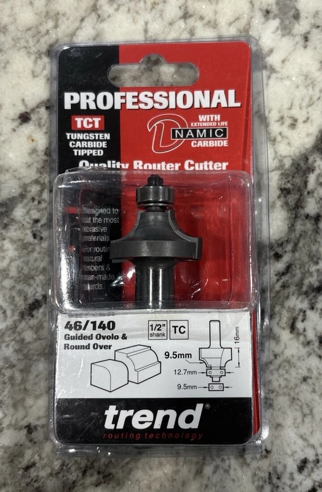 Trend Professional 1/2 Shank Ovolo Router Cutter 46/140 BRAND NEW - Image 2 of 2