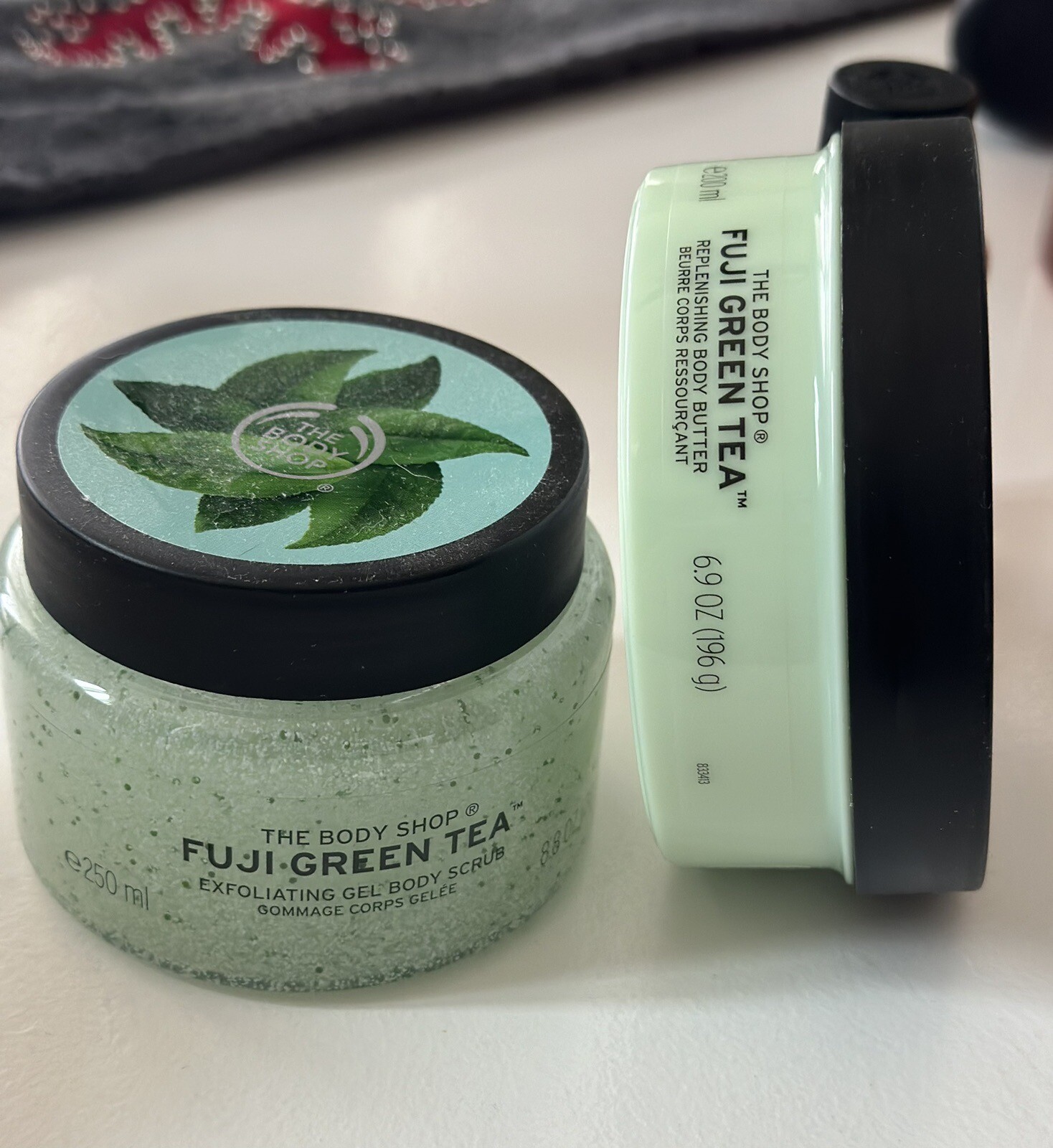 The Body Shop Fuji Green Tea Body Butter & Exfoliation Body Scrub