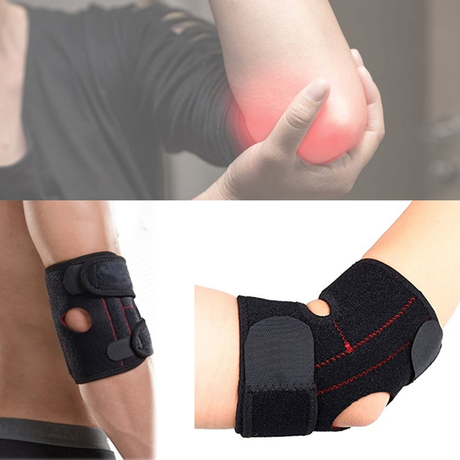 Passen Sie Neopren Tennis Golfers Elbow Brace Wrap Arm Support Strap