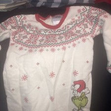 The Grinch Max Snowflakes 12 Months Long Sleeve One Piece EUC