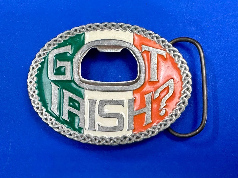 Got Irish, Irlanda bandeira cores - 2005 bergamota fivela de cinto e abridor de garrafa - Imagem 3 de 4