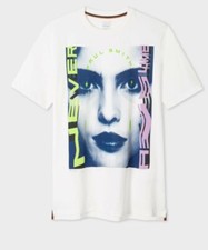 Image of NEW PAUL SMITH WOMENS NEVER ASSUME T SHIRT WHITE SIZE SMALL 