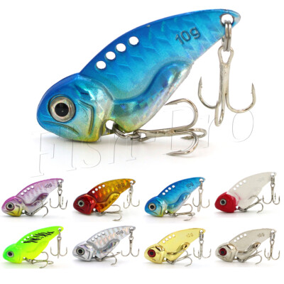 10 Pack Metal Lure Fishing Lures Vib Blade Spinner Bait Sinking Baits Bass Pike