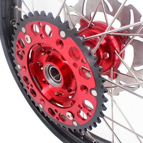 KKE 19" Rear Spoke Wheel Rim Red Fit Honda CRF250R CRF450R CR125R CR250R 04-2012 - Foto 5 di 9
