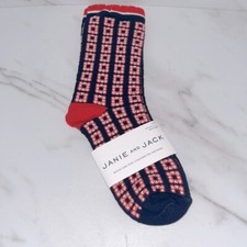 NWT Janie and Jack geometric red socks 4 to 5 years