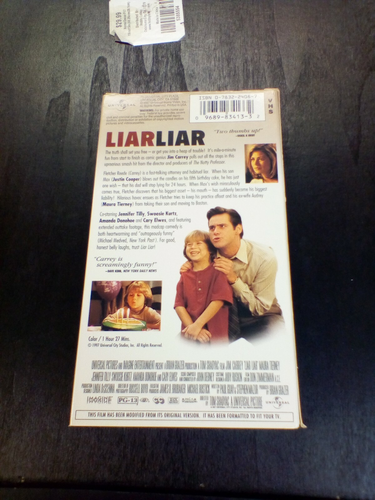 VHS TAPE Liar Liar Jim Carrey eBay