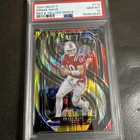2024 Panini Select - Premier Level Drake Maye #113 Red & Yellow Shock Prizm (RC)