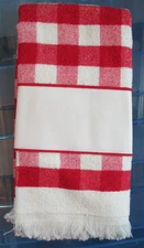 Crafter's Pride Kitchen Classic Check Cross Stitch Towel - White / Red