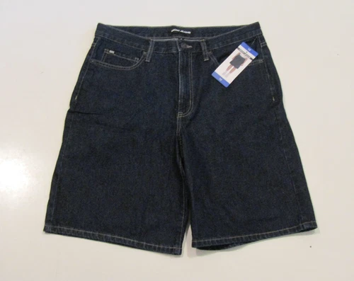 DKNY Dark Blue Wash Jean Denim 10.5" Inseam Shorts Sz 10 NWT Womens