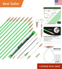 14FT Wire Running Fiberglass Fish Rods Set wi...